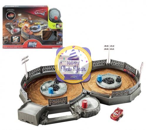 Disney Pixar Cars Mini Racers Crank and Crash Derby Playset