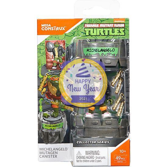 Mega Construx Teenage Mutant Ninja Turtles Classic Series Michelangelo Mutagen Canister