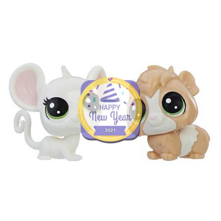 Littlest Pet Shop Zoe Housemouse and Fluffers Guinea